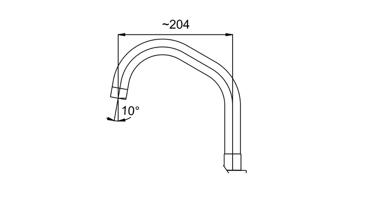 Wylot do baterii kuchennej stojącej CYRKON