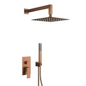 LOGON BRUSHED ROSE GOLD podtynkowy zestaw prysznicowy z baterią 3 funkcyjną