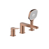 MALAGA BRUSHED ROSE GOLD bateria wannowa 3-otworowa