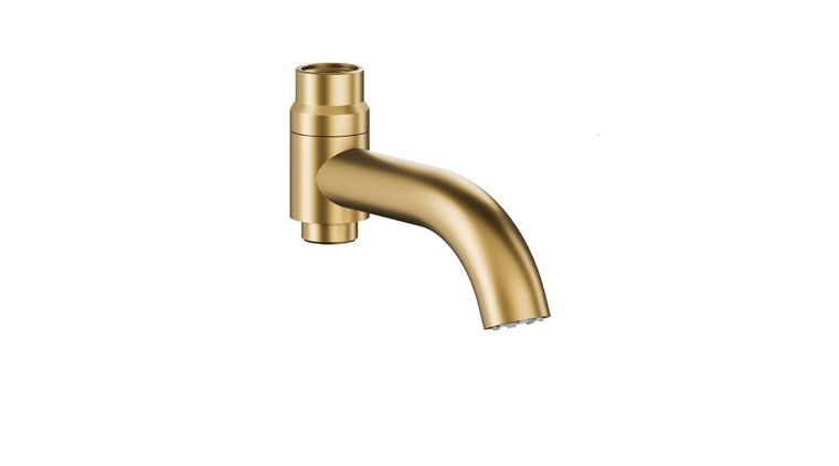 MOZA BRUSHED LIGHT GOLD wylewka wannowa do kompletacji z deszczownią