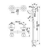 STANDARD bateria dwuuchwytowa, natryskowa