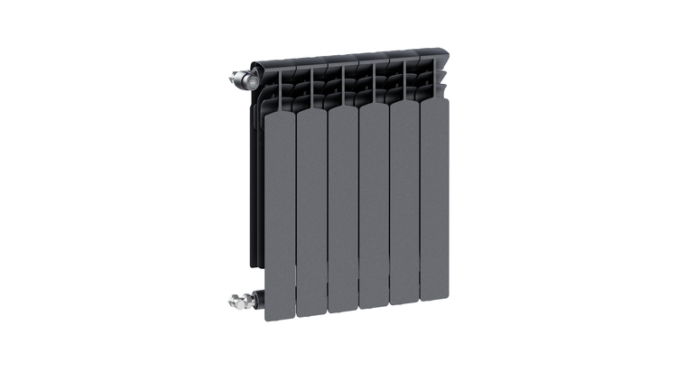 Grzejnik aluminiowy G600F/6 - elementowy GRAFIT