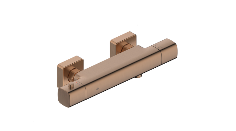 MALAGA BRUSHED ROSE GOLD bateria termostatyczna natryskowa
