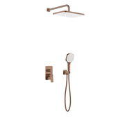 MALAGA BRUSHED ROSE GOLD zestaw podtynkowy z baterią natryskową