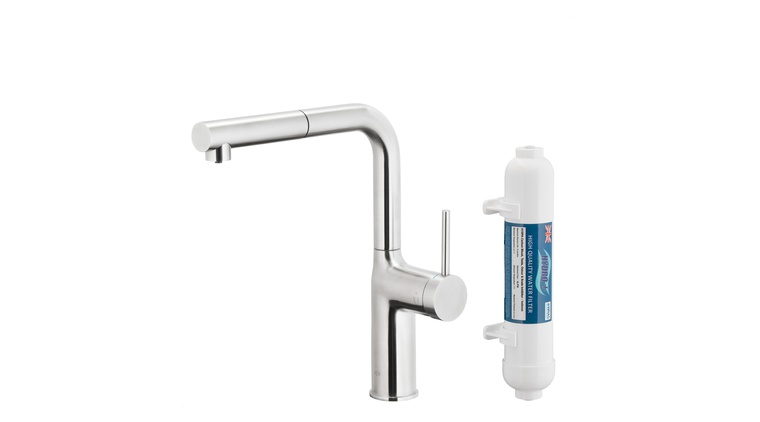 DUERO PURE MOVE bateria kuchenna z funkcją filtracji wody i wyciąganą wylewką, INOX filtr HYDRO+