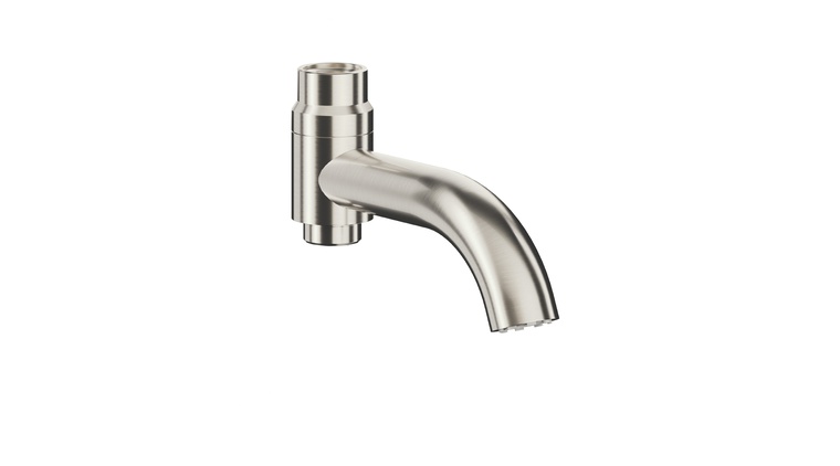 MOZA BRUSHED NICKEL wylewka wannowa do kompletacji z deszczownią