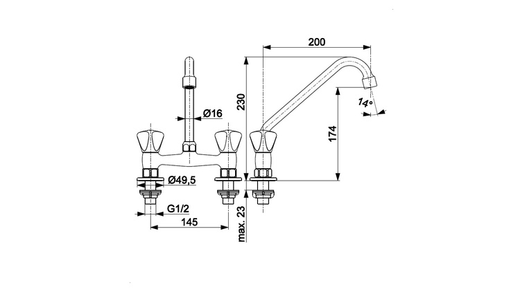 STANDARD bateria dwuuchwytowa, kuchenna