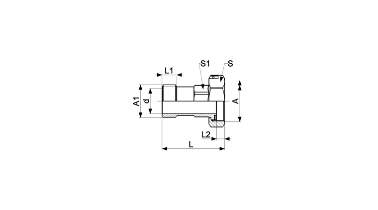 Łącznik do wodomierza z półśrubunkiem 5/4" (komplet 2szt.)
