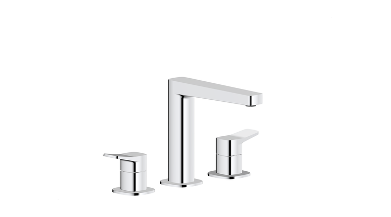 MALAGA CHROM bateria umywalkowa 3-otworowa stojąca