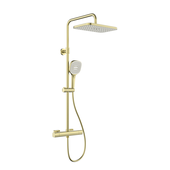 MALAGA BRUSHED GOLD deszczownia z baterią termostatyczną