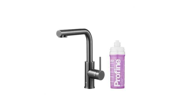 DUERO PURE BASIC bateria kuchenna z funkcją filtracji wody, GUN METAL GREY + zestaw filtrujący PROFINE LILAC "S"
