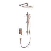 MALAGA BRUSHED ROSE GOLD zestaw podtynkowy z baterią natryskową i natryskiem przesuwnym
