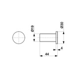 Wieszak punktowy BRUSHED NICKEL