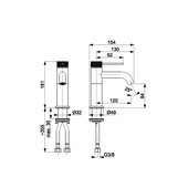 MOZA 316L bateria umywalkowa