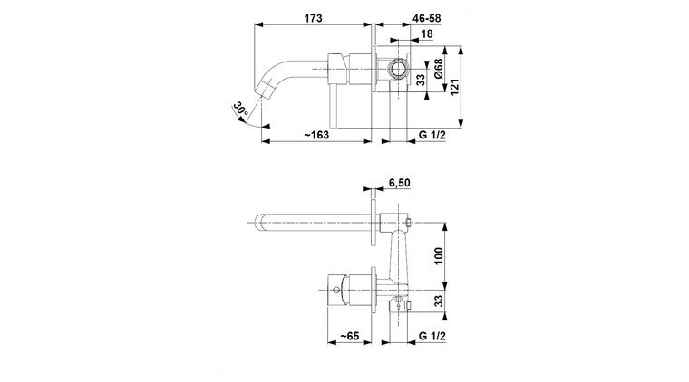 MOZA GUN METAL GREY bateria umywalkowa podtynkowa