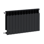 Grzejnik aluminiowy G600F/12-elementowy CZARNY