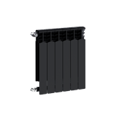 Grzejnik aluminiowy G600F/6 - elementowy CZARNY