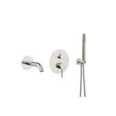 MOZA BRUSHED NICKEL podtynkowy zestaw wannowy z baterią 3 funkcyjną