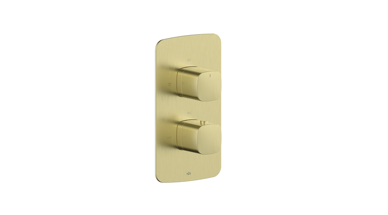 MALAGA BRUSHED GOLD bateria termostatyczna podtynkowa