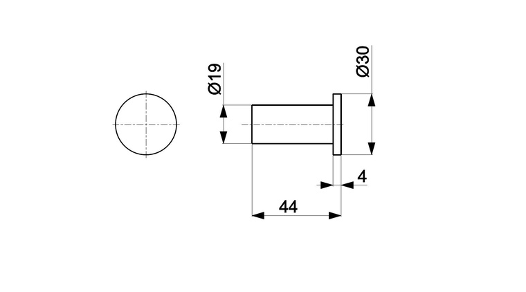 Wieszak punktowy BRUSHED NICKEL