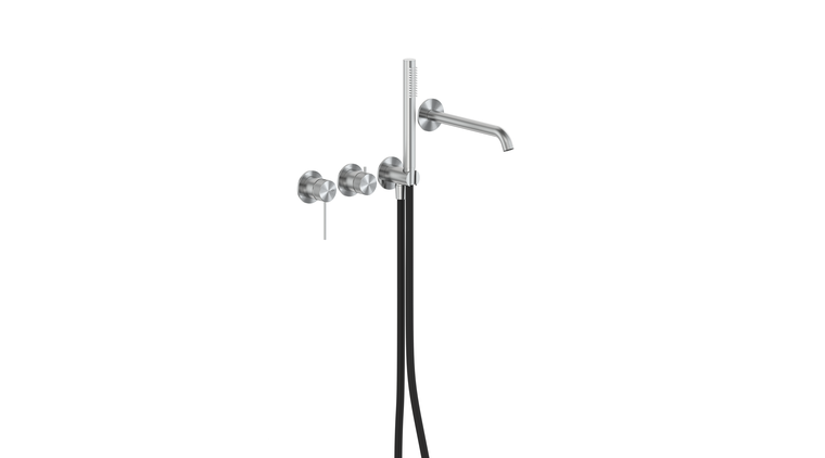 MOZA 316L zestaw wannowy podtynkowy z baterią 3-otworową 2-funkcyjną