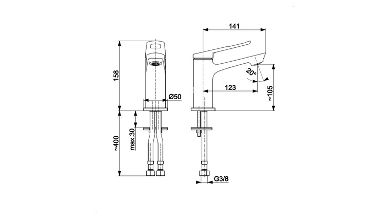 AMAZONIT bateria umywalkowa