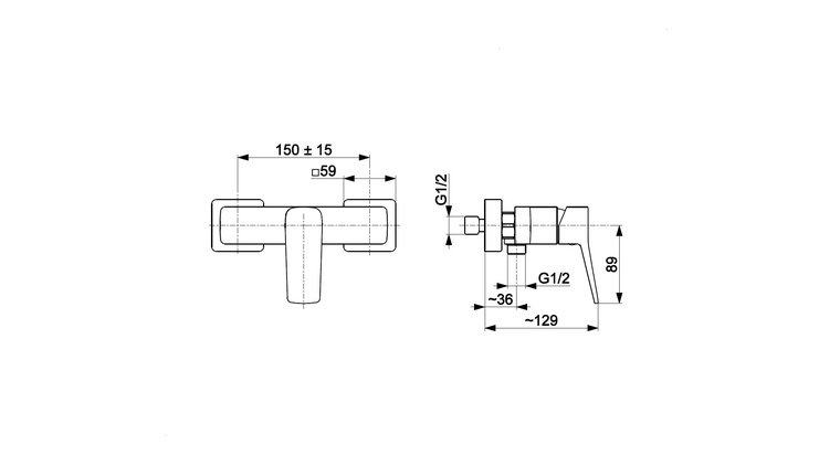 MALAGA BRUSHED LIGHT GOLD bateria natryskowa