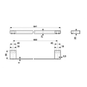 Wieszak ręcznikowy 60 cm WHITE