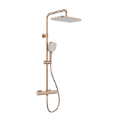MALAGA BRUSHED ROSE GOLD deszczownia z baterią termostatyczną