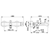 MOZA WHITE bateria wannowa pozioma