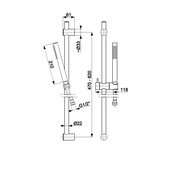 MOZA PREMIUM WHITE zestaw prysznicowy przesuwny