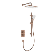 MALAGA BRUSHED ROSE GOLD zestaw podtynkowy z baterią termostatyczną natryskową i natryskiem przesuwnym