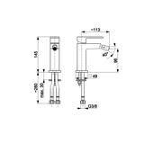 LOGON BRUSHED ROSE GOLD bateria bidetowa