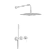 MOZA WHITE zestaw prysznicowy podtynkowy z baterią 3-otworową 2-funkcyjną