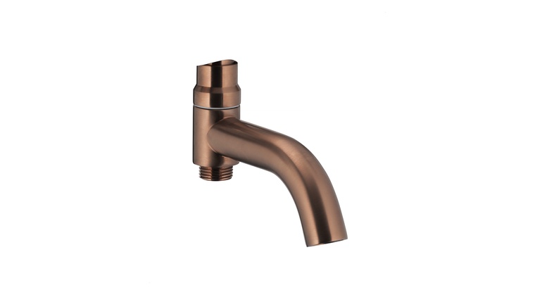 MOZA BRUSHED ROSE GOLD wylewka wannowa do kompletacji z deszczownią