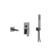 LOGON GUN METAL GREY podtynkowy zestaw wannowy z baterią 3 funkcyjną