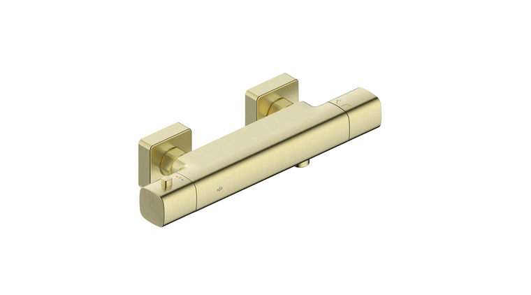 MALAGA BRUSHED LIGHT GOLD bateria termostatyczna natryskowa