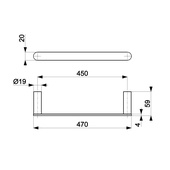 Wieszak ręcznikowy 45 cm WHITE