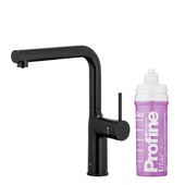 DUERO PURE MOVE bateria kuchenna z funkcją filtracji wody i wyciąganą wylewką, BLACK + zestaw filtrujący PROFINE LILAC "S"