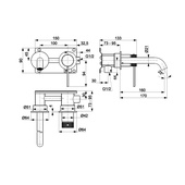 MOZA 316L bateria umywalkowa podtynkowa