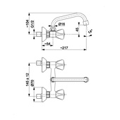 STANDARD bateria dwuuchwytowa, umywalkowa