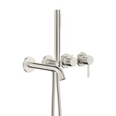 MOZA BRUSHED NICKEL zestaw wannowy podtynkowy z baterią 3-otworową 2-funkcyjną
