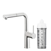 DUERO PURE MOVE bateria kuchenna z funkcją filtracji wody i wyciąganą wylewką, INOX + zestaw filtrujący PROFINE SILVER "S"