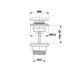 Uniwersalny klik-klak z tworzywa BRUSHED GOLD