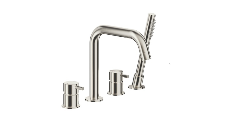 MOZA BRUSHED NICKEL bateria wannowa 4-otworowa