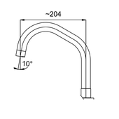 Wylot do baterii kuchennej stojącej CYRKON