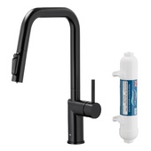 DUERO PURE STYLE bateria kuchenna z funkcją filtracji wody i wyciąganą wylewką, BLACK filtr HYDRO+