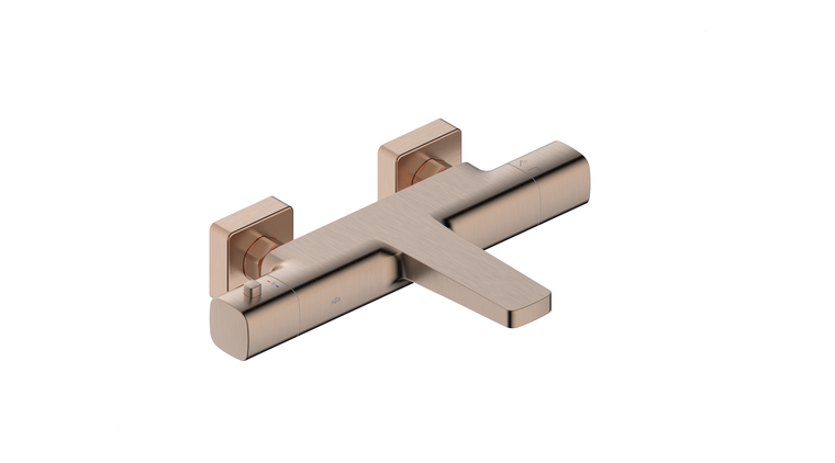 MALAGA BRUSHED ROSE GOLD bateria termostatyczna wannowa