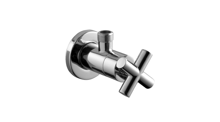 Zawór wodny kątowy, przepływowy do baterii stojących, uchwyt typu „symetric” 1/2x3/8