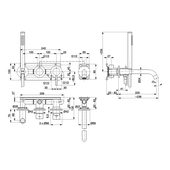 MOZA CHROM zestaw wannowy podtynkowy z baterią 3-otworową 2-funkcyjną